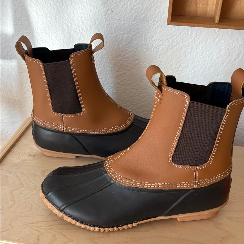 Lands’ End Men’s Duck Boots Size 10 Flannel Lined